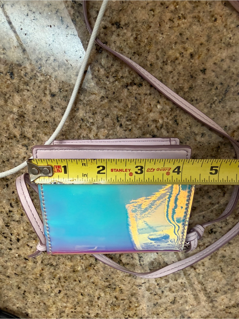 Stella McCartney Rare Iridescent Pink Holographic Micro Crossbody Bag SP22 Italy - Picture 10 of 11